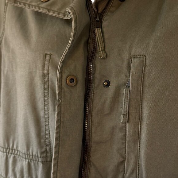 Madewell Fleet Jacket Army Green Utility 4 Pockets Women's Military Front Zip XL - Picture 5 of 12